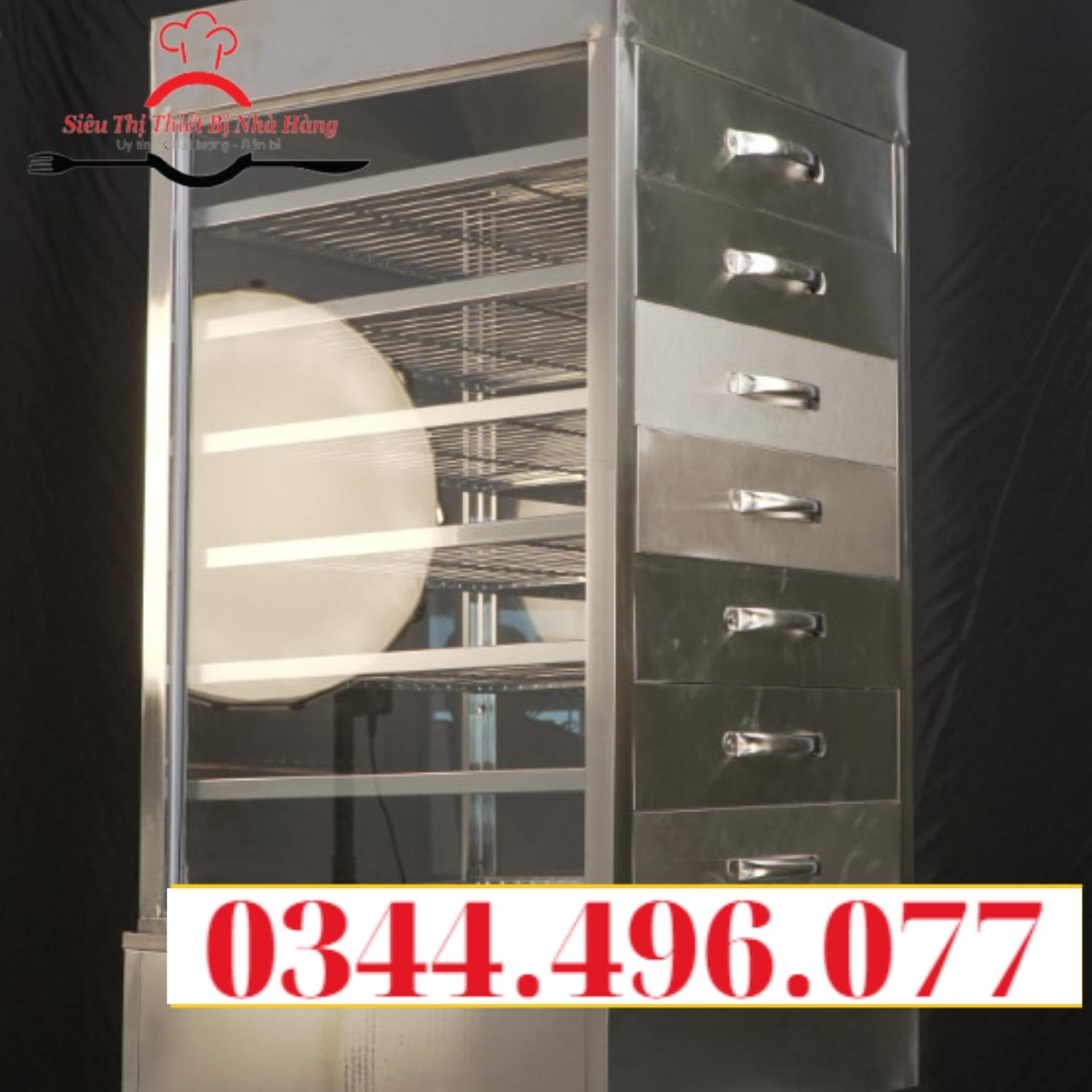 Tủ hâm nóng và trưng bày bánh bao dùng điện loại 7 tầng