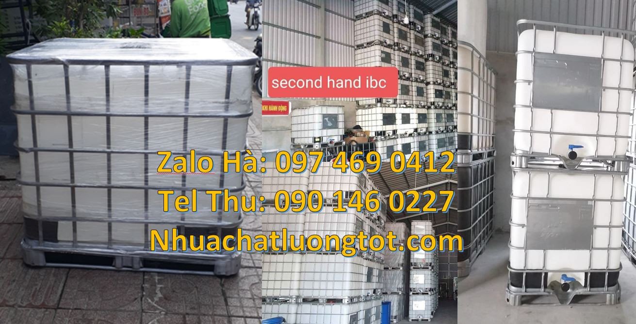 thùng nhựa vuông 1000l màu trắng,thùng nhựa lớn khung thép chống rỉ