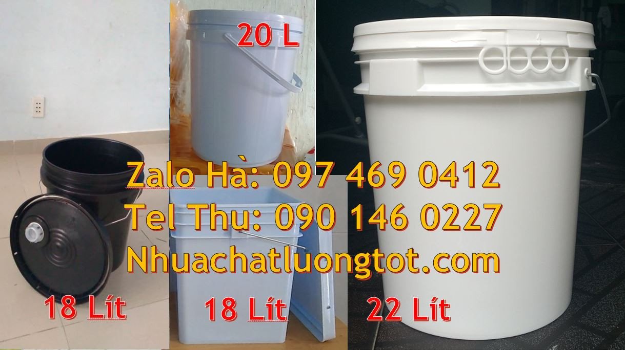 thùng đựng sơn giá rẻ,thùng sơn màu trắng 22l,xô nhựa hdpe 19l giá rẻ