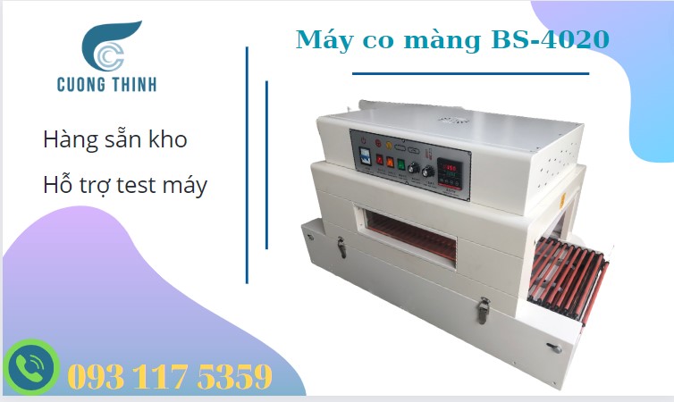 Máy co màng tự động màng co POF, PVC Model BS-4020