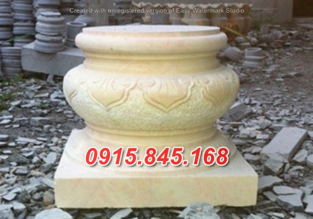 địa chỉ thiết kế chân cột bằng đá khối tự nhiên