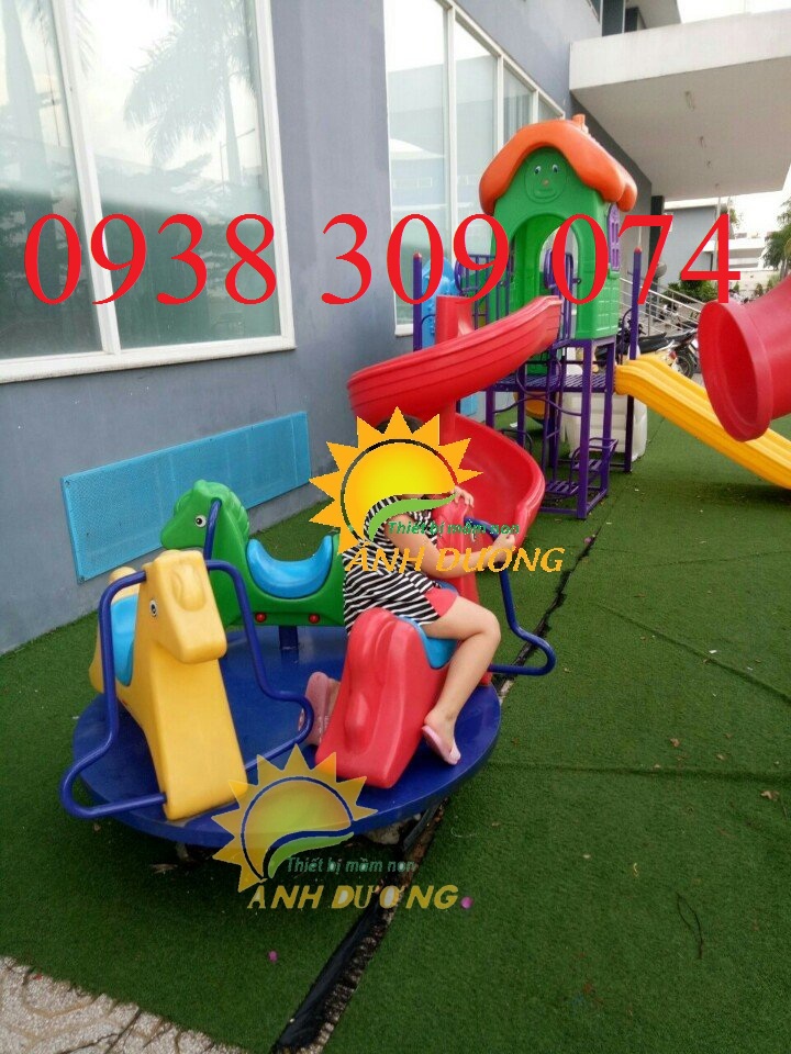 Đu quay 3 con ngựa, đu quay dành cho khu vui chơi