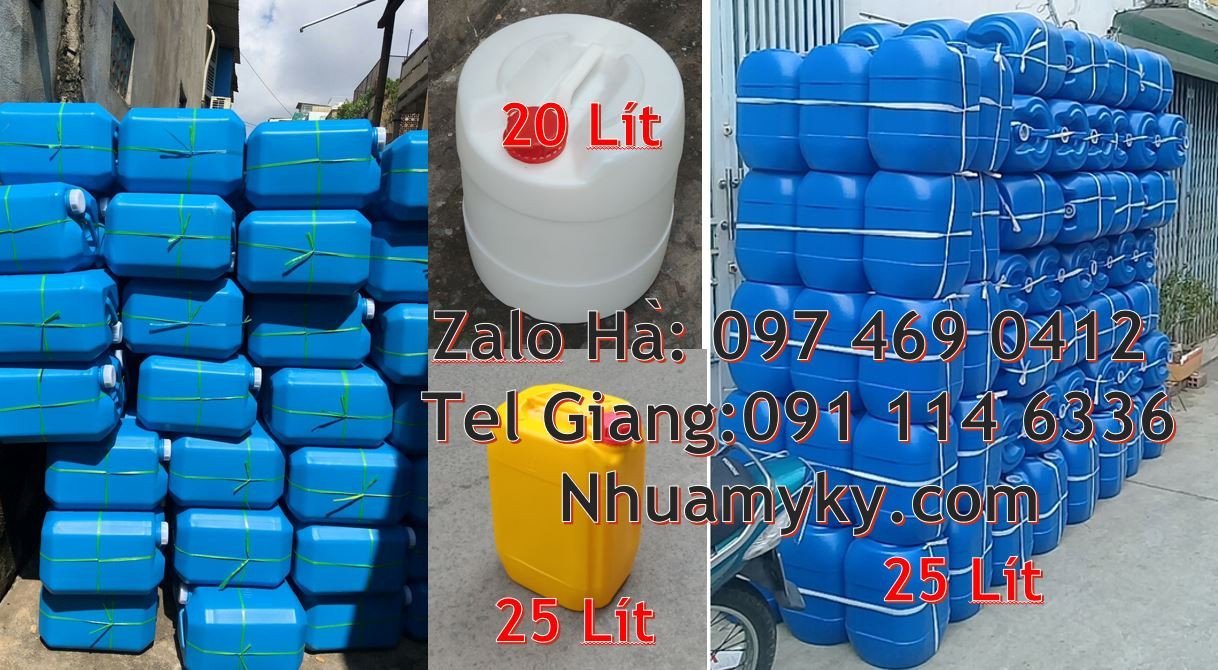 can nhựa lớn đựng hóa chất,can nhựa đựng thực phẩm,can nhựa xanh giá r