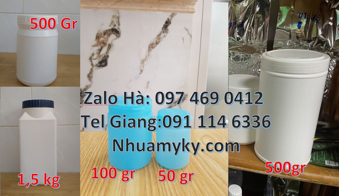 hũ nhựa 1kg,hũ nhựa 0.5kg đựng bơ,hũ nhựa 100g đựng chất tẩy rửa mới