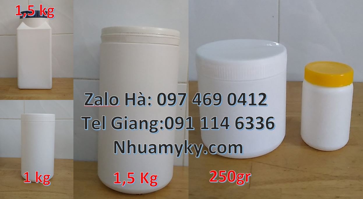 hũ nhựa 1kg,hũ nhựa 0.5kg đựng bơ,hũ nhựa 100g đựng chất tẩy rửa mới