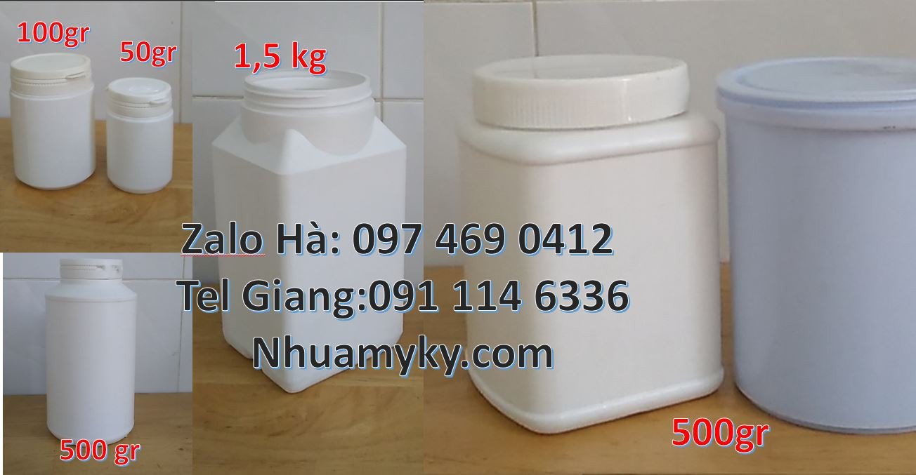 hũ nhựa 1kg,hũ nhựa 0.5kg đựng bơ,hũ nhựa 100g đựng chất tẩy rửa mới
