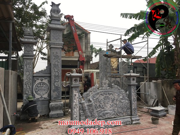Lắp đặt cổng nhà thờ họ phạm tại Chương Mỹ Hà Nội