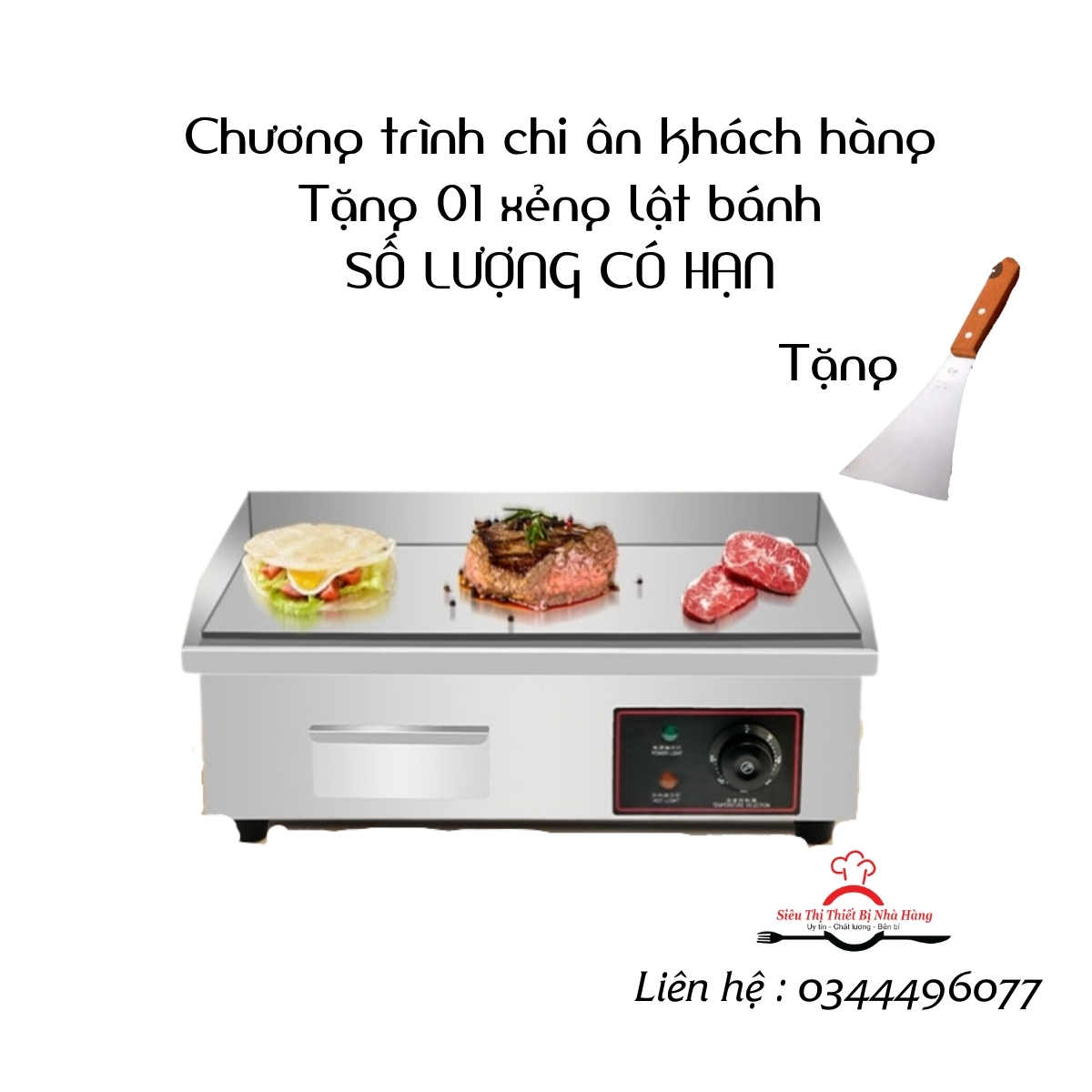 Bếp chiên rán mặt phẳng dùng điện GH818 nhỏ gọn tiện lợi