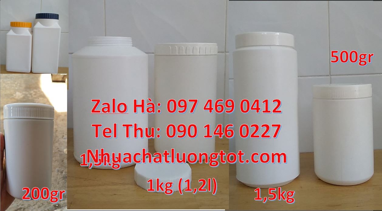 hũ nhựa 0.5l đựng bánh kẹo,hũ nhựa hdpe đựng mỹ phẩm,hũ nhựa trắng giá