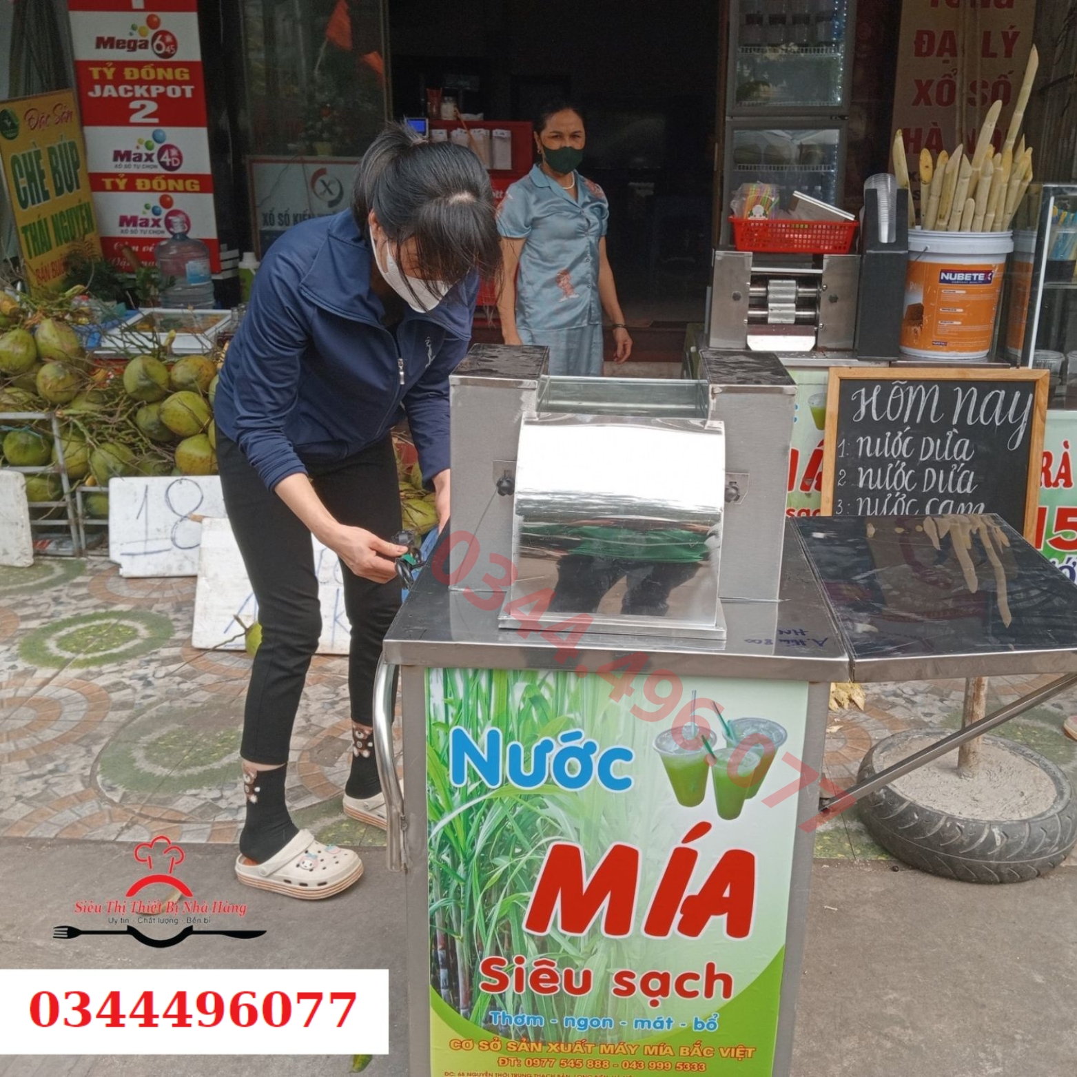 Máy ép mía nửa bàn rulo kim cương siêu sạch, công suất cao