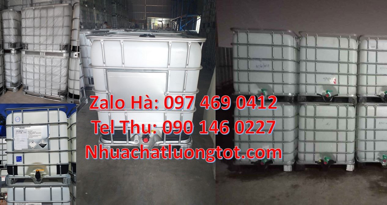 tank nhựa 1000l màu trắng,thùng ibc 1200l có khung thép,thùng nhựa