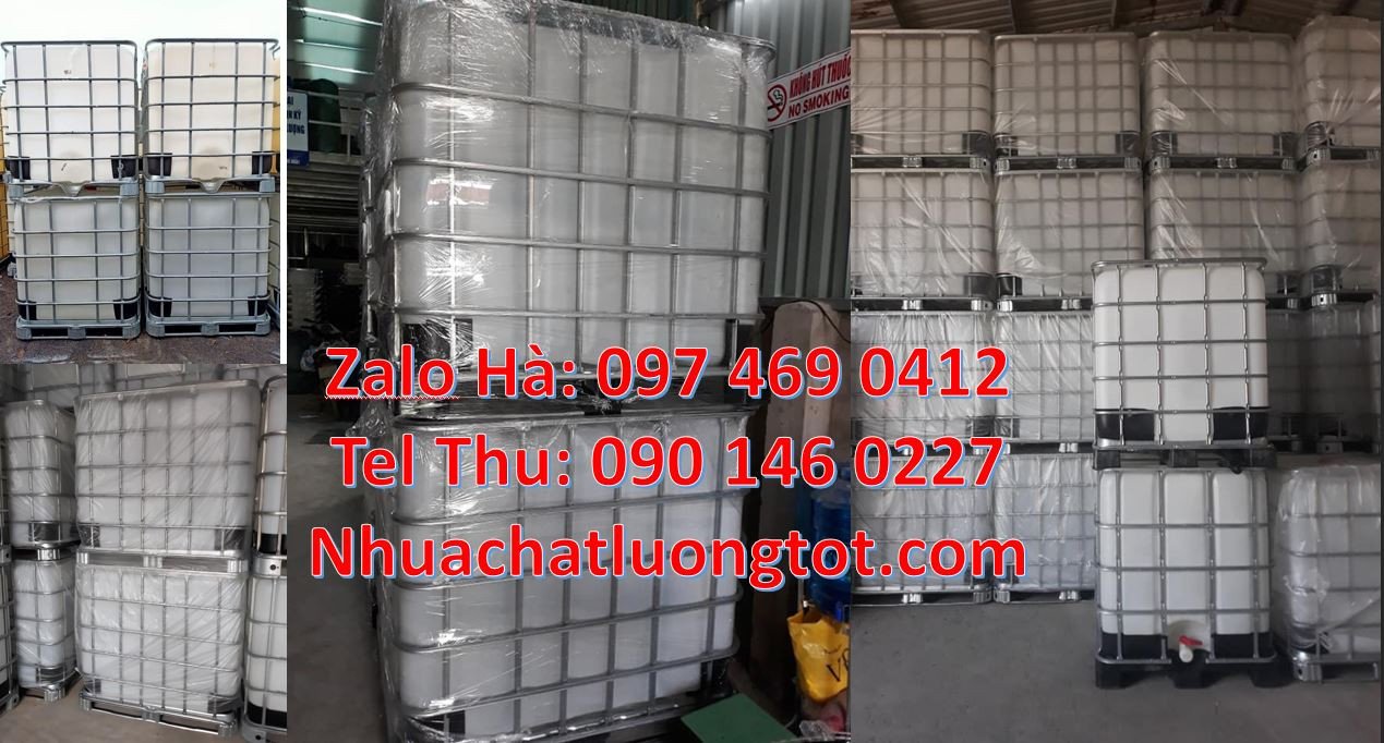 tank nhựa 1000l màu trắng,thùng ibc 1200l có khung thép,thùng nhựa