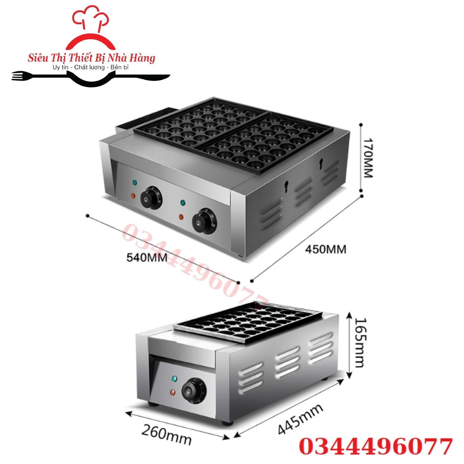 Máy làm bánh bạch tuộc Takoyaki 28 lỗ và 56 lỗ