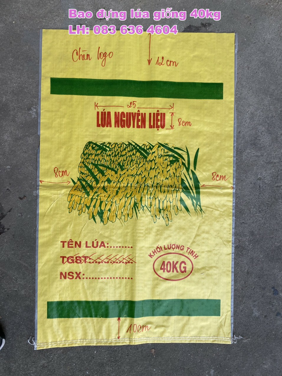 Bao lúa giống 40kg in flexo giá TỐT NHẤT thị trường