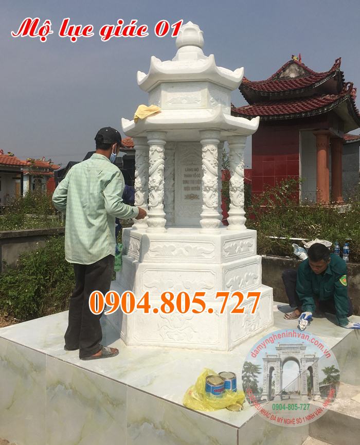 Mẫu tháp lục giác để tro cốt thiết kế nhỏ bán tại Bình Dương