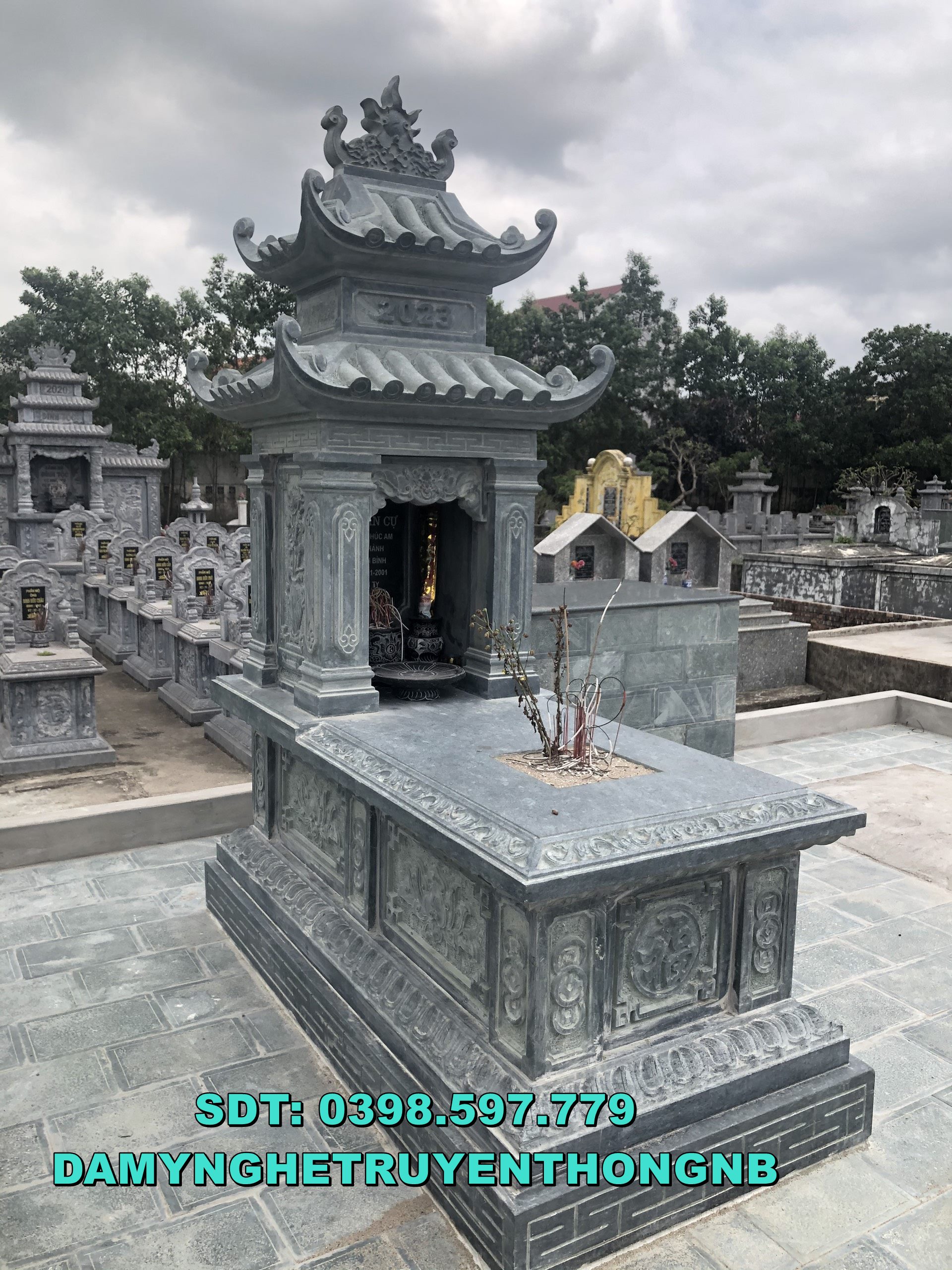 lắp đặt mộ hậu bành đá đẹp tại đông anh hà nội