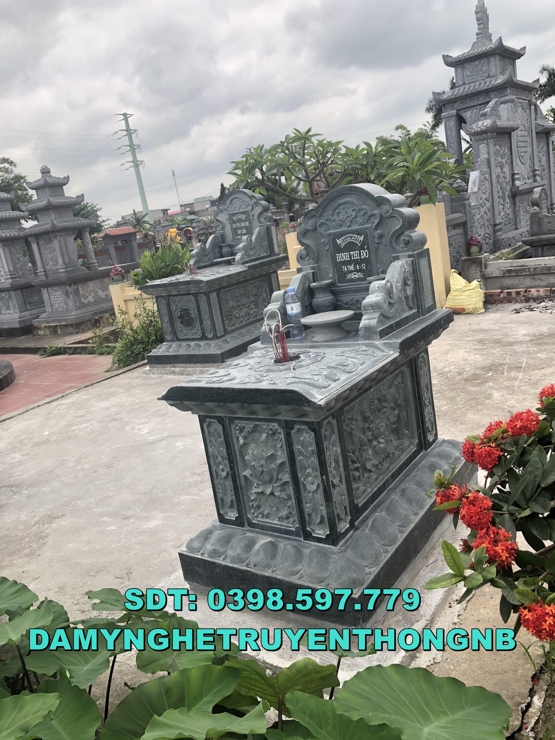 lắp đặt mộ hậu bành đá đẹp tại đông anh hà nội