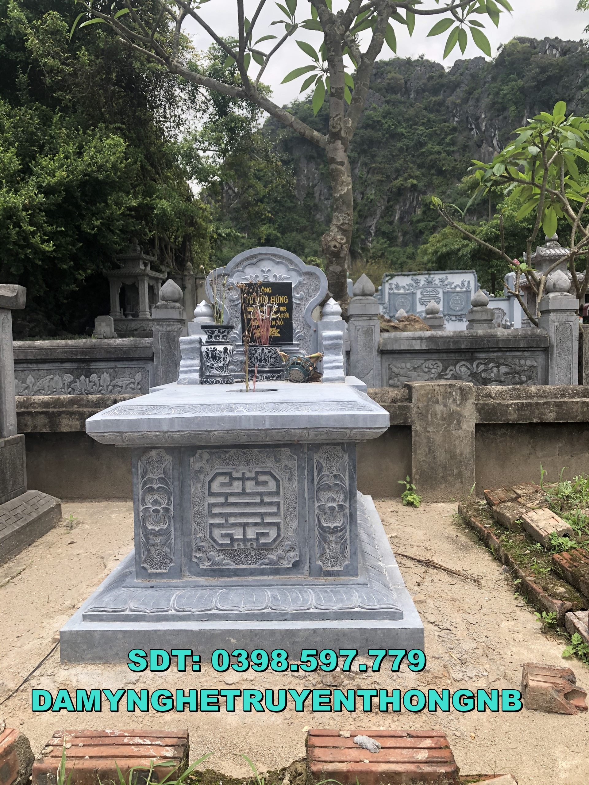 mộ tam cấp,mộ tam sơn đá đẹp đặt tại long an
