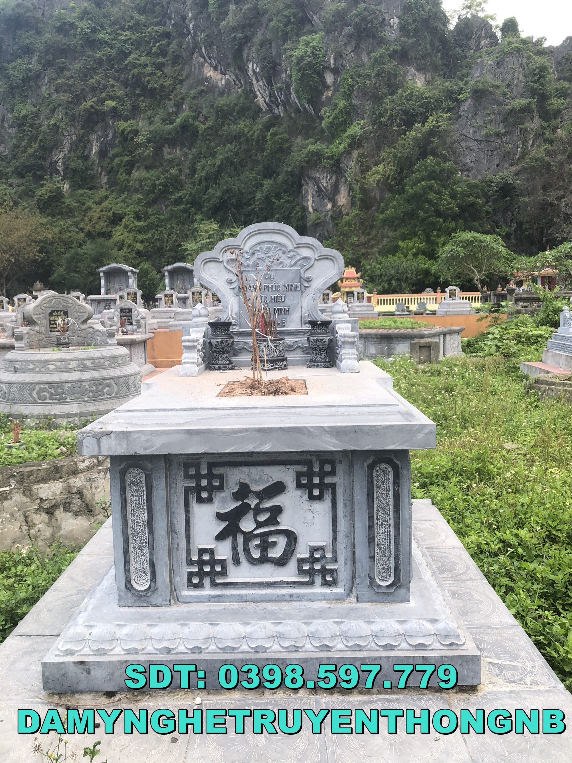 mộ tam cấp,mộ tam sơn đá đẹp đặt tại long an