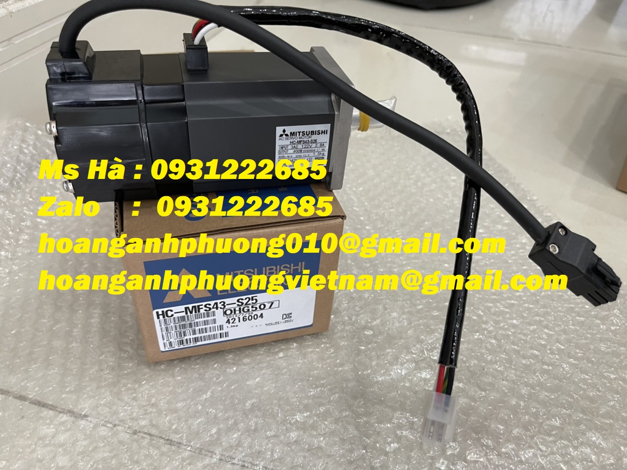 Servo nhập khẩu hàng mới dòng mitsubishi HC-MFS43-S25