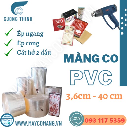 Màng co nhiệt PVC + Máy khò nhiệt cầm tay mini Talon