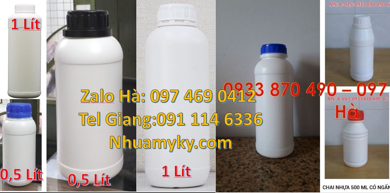 chai nhựa 1l đựng hóa chất,chai nhựa 0.5l đựng mỹ phẩm,chai nhựa hdpe