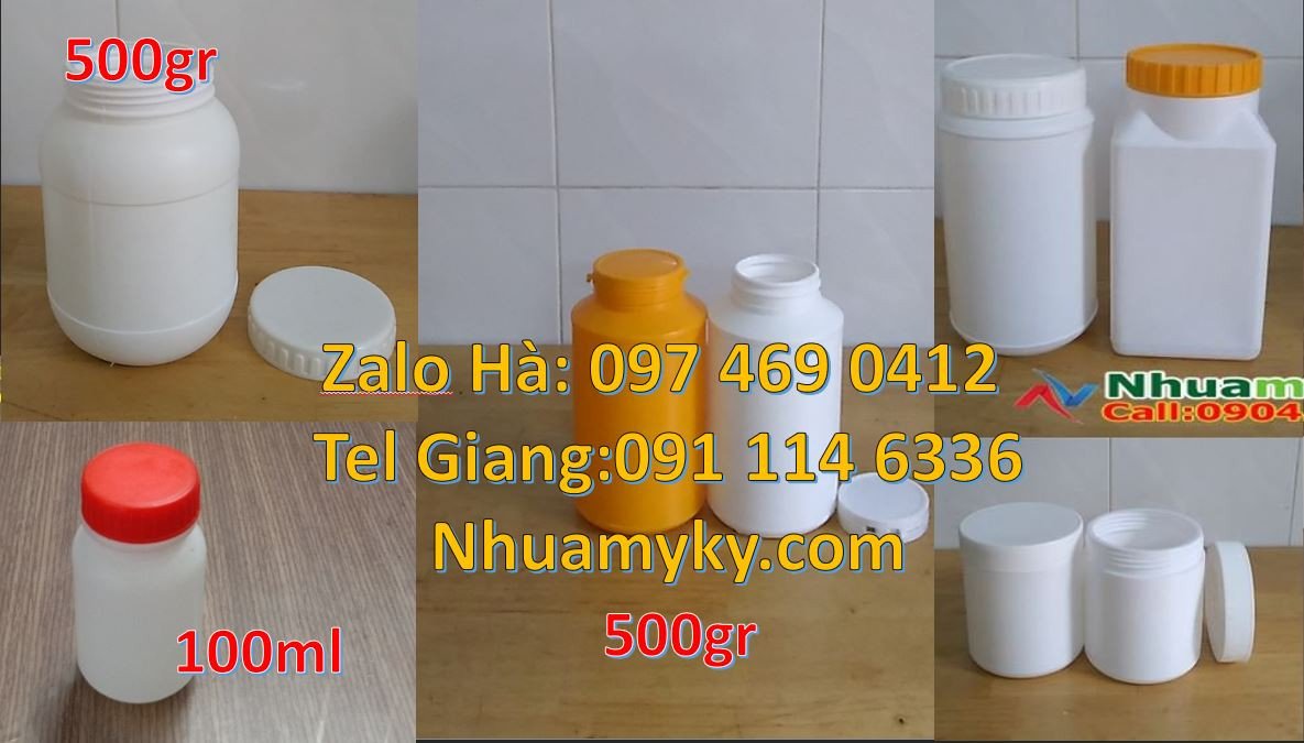 hũ nhựa đựng mỹ phẩm,hũ nhựa hdpe 500g đựng bột mì,hũ nhựa hdpe giá rẻ