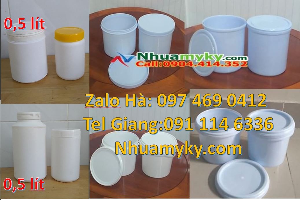 hũ nhựa đựng mỹ phẩm,hũ nhựa hdpe 500g đựng bột mì,hũ nhựa hdpe giá rẻ