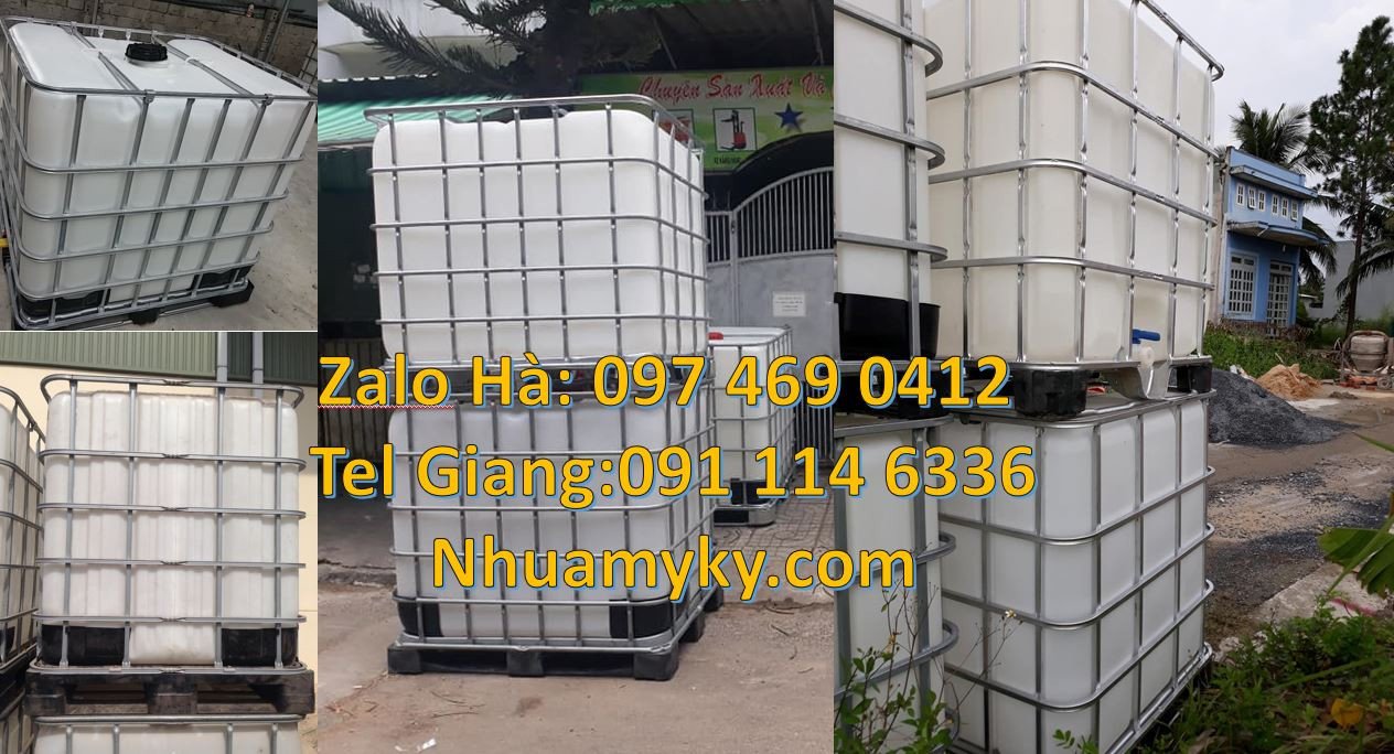 tank ibc 1000l đựng hóa chất,thùng ibc 1200l đựng nước sạch,tank nhựa