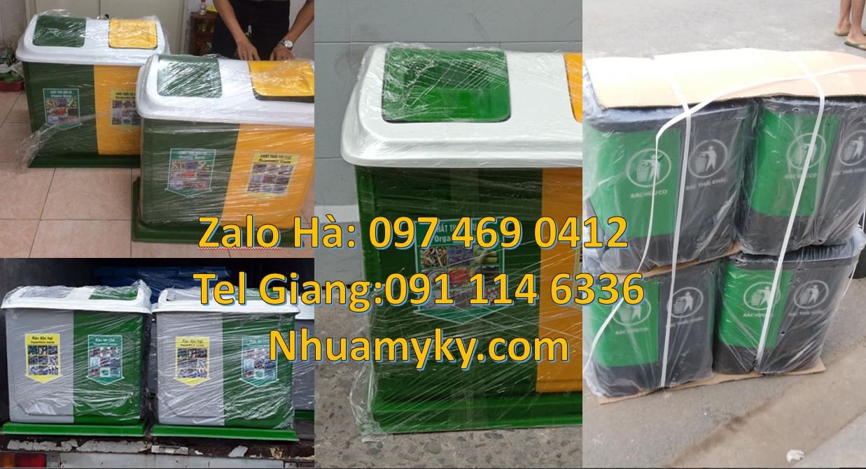 thùng rác 2 ngăn, thùng rác 3 ngăn,thùng phân loại rác y tế giá rẻ nhấ