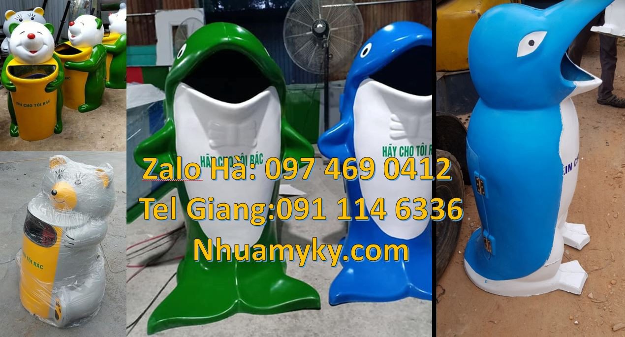 thùng rác hình con chuột mickey.thùng rác hình con chim cánh cụt giá r