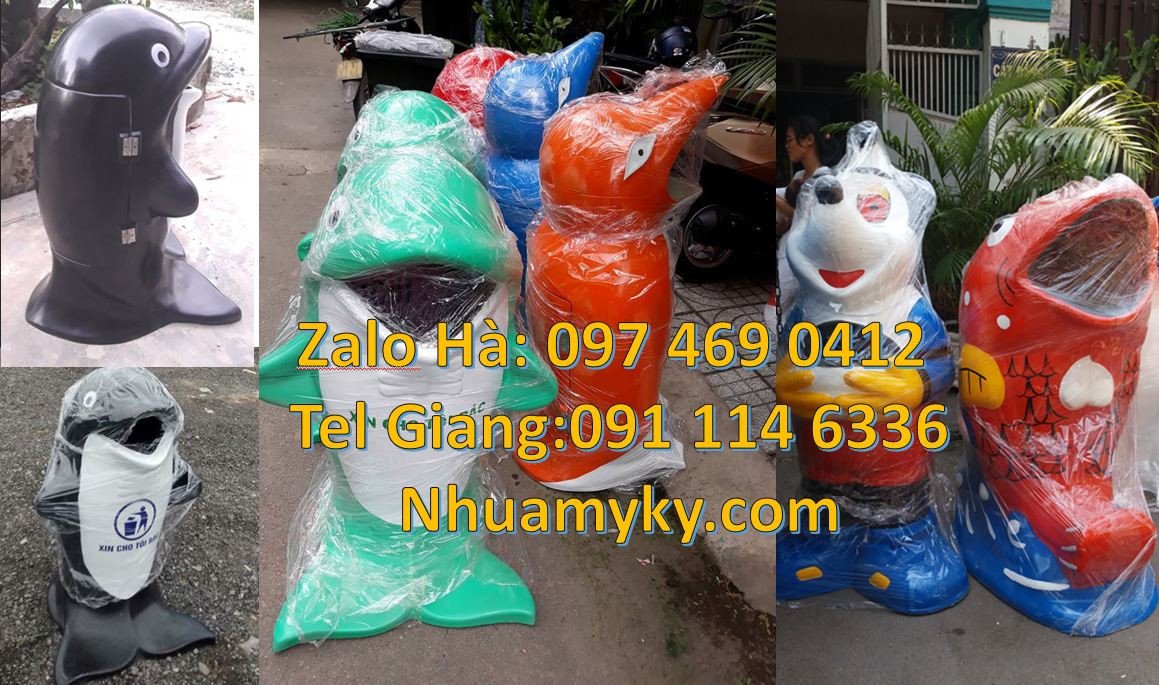 thùng rác hình con chuột mickey.thùng rác hình con chim cánh cụt giá r