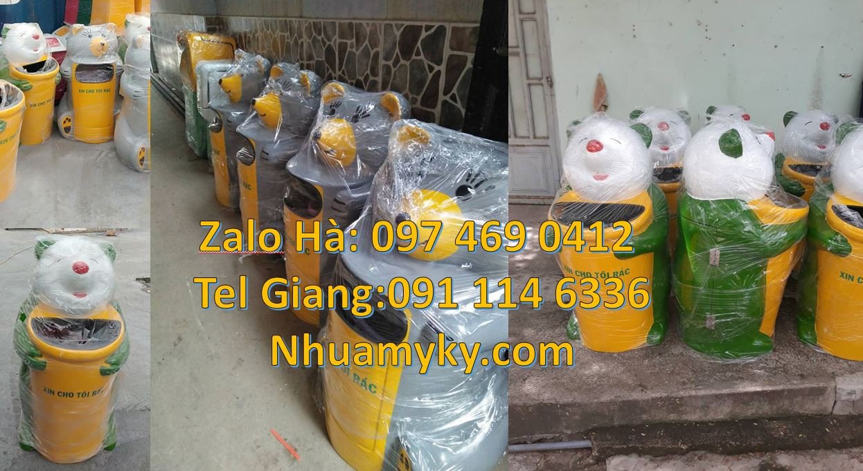 thùng rác hình con chuột mickey.thùng rác hình con chim cánh cụt giá r