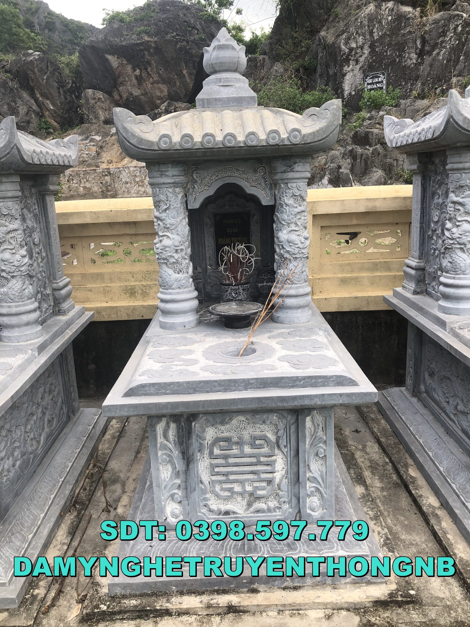 lắp đặt mộ đá 2 mái tại tam kì quảng nam