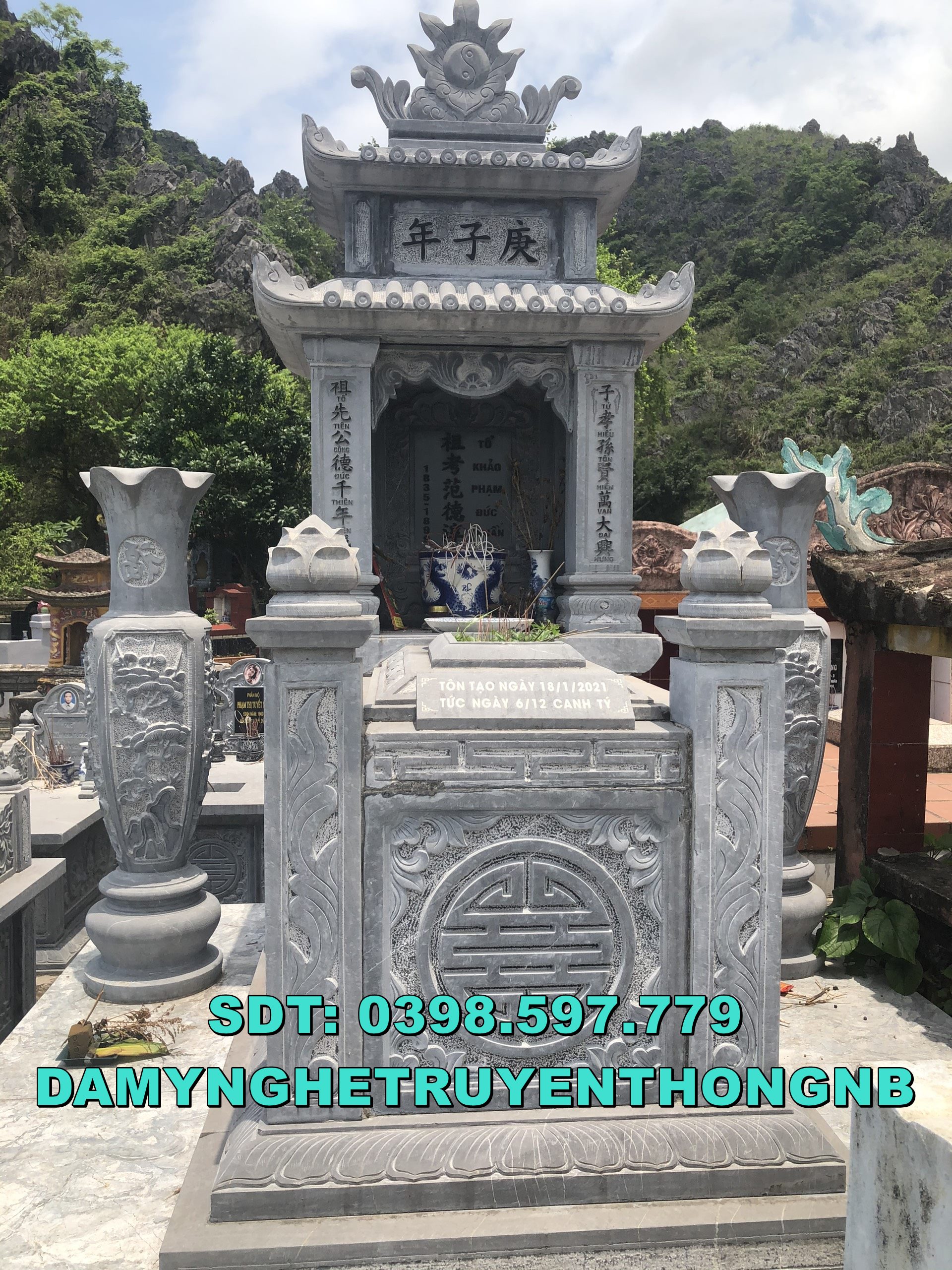 quảng nam xây mộ 1 nái,2 mái đẹp nhất 2023