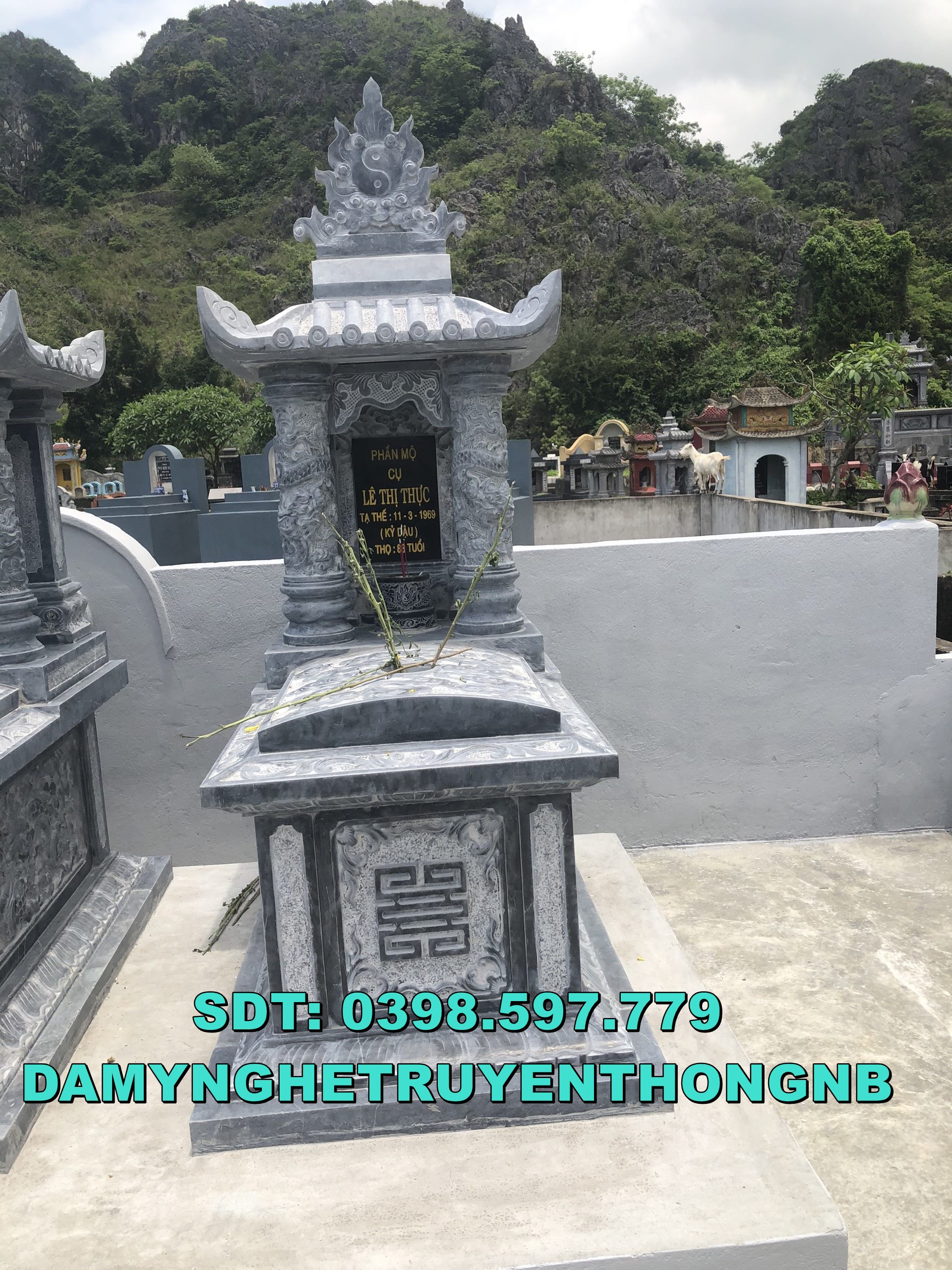 làm mộ đá 2 mái tinh xảo đẹp nhất tại cần thơ