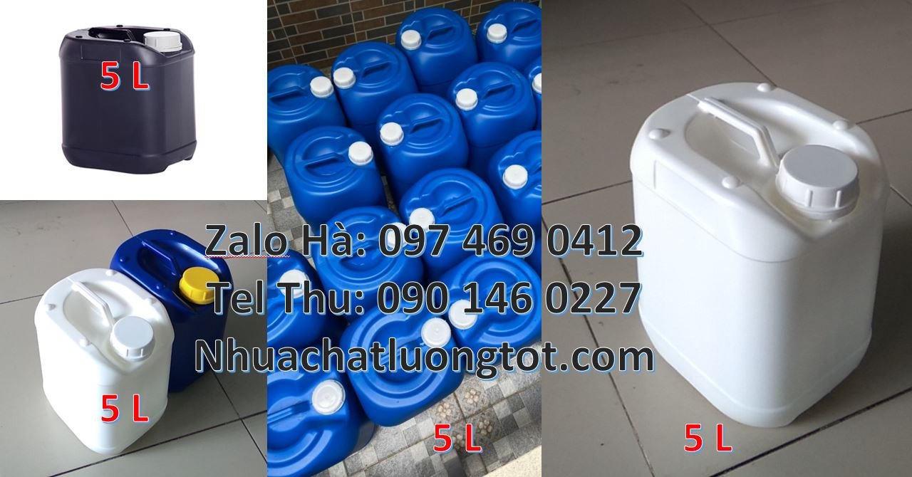 can nhựa nhỏ hdpe màu trắng,vàng,xanh,can nhựa 2l đựng nước mắm giá rẻ