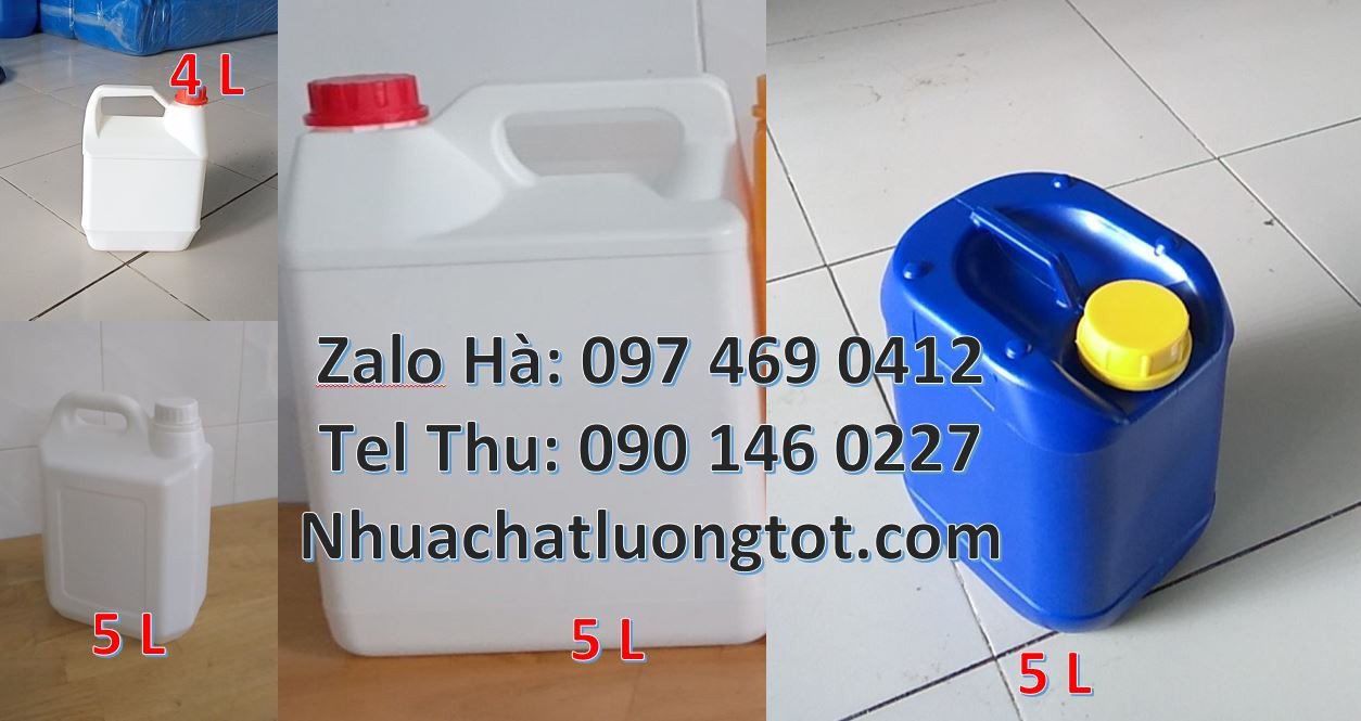 can nhựa nhỏ hdpe màu trắng,vàng,xanh,can nhựa 2l đựng nước mắm giá rẻ