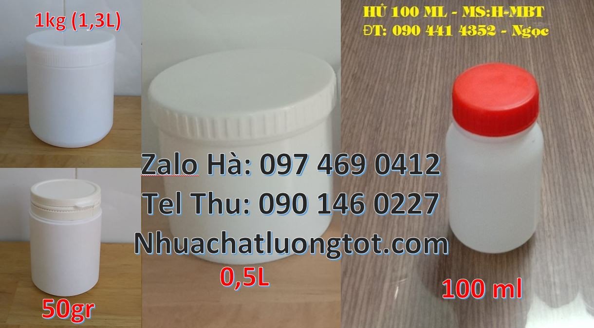 hũ nhựa hdpe màu trắng vàng xanh,hũ nhựa 500g đựng mực rim,hũ nhựa giá