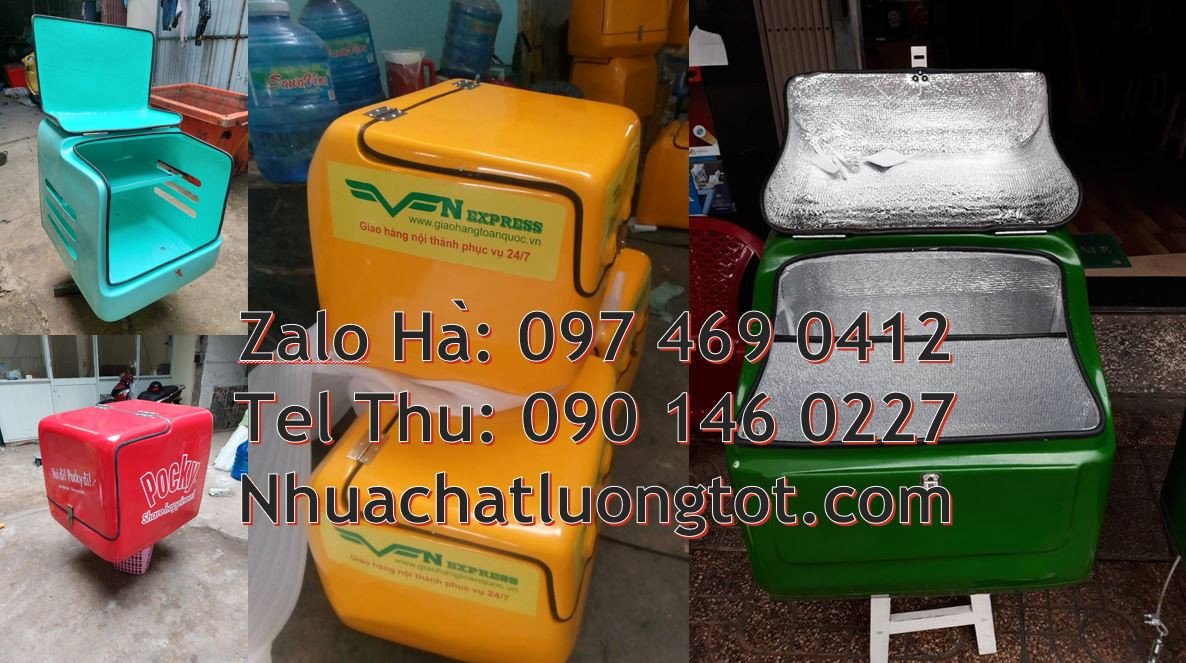 thùng giao hàng màu xanh,thùng giao đồ ăn uống ,thùng giao hàng giá rẻ