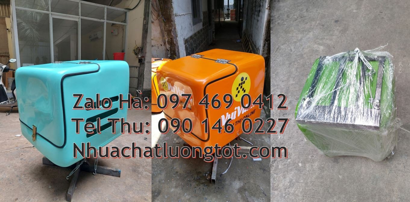 thùng giao hàng màu xanh,thùng giao đồ ăn uống ,thùng giao hàng giá rẻ
