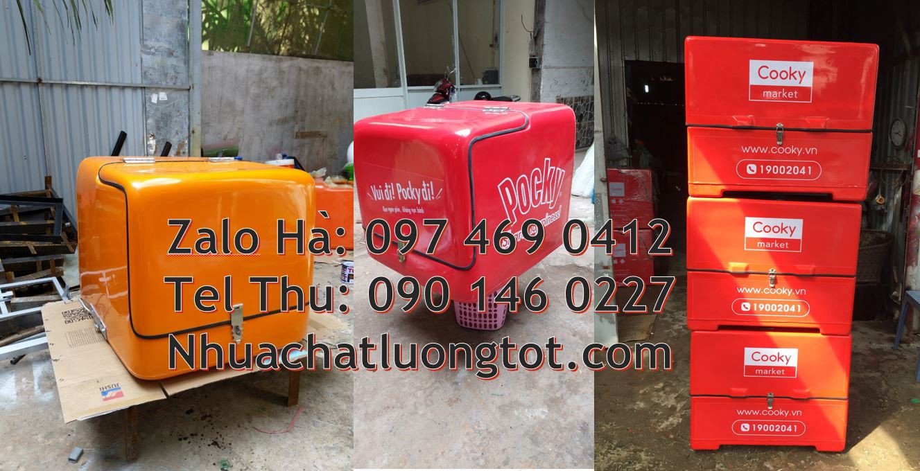 thùng giao hàng màu xanh,thùng giao đồ ăn uống ,thùng giao hàng giá rẻ