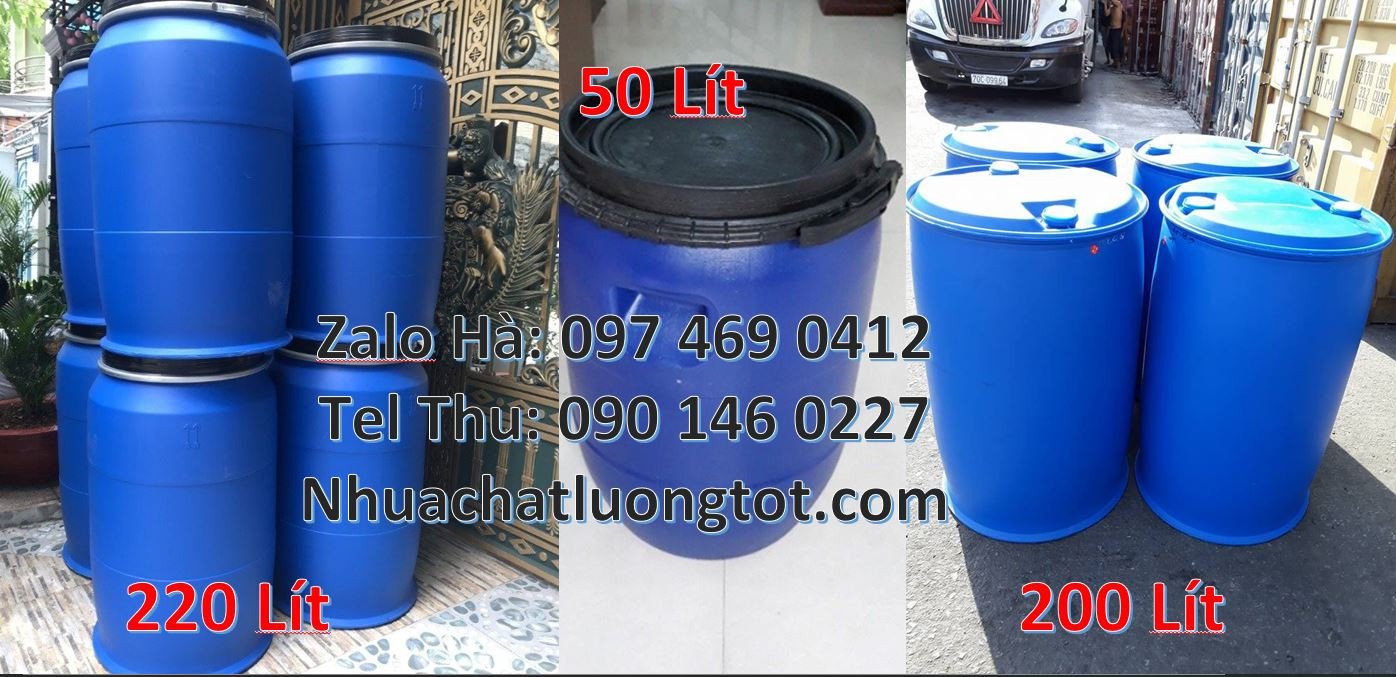 phuy nhựa xanh,thùng phuy nhựa 220l đựng hóa chất,phuy nhựa 200l giá r