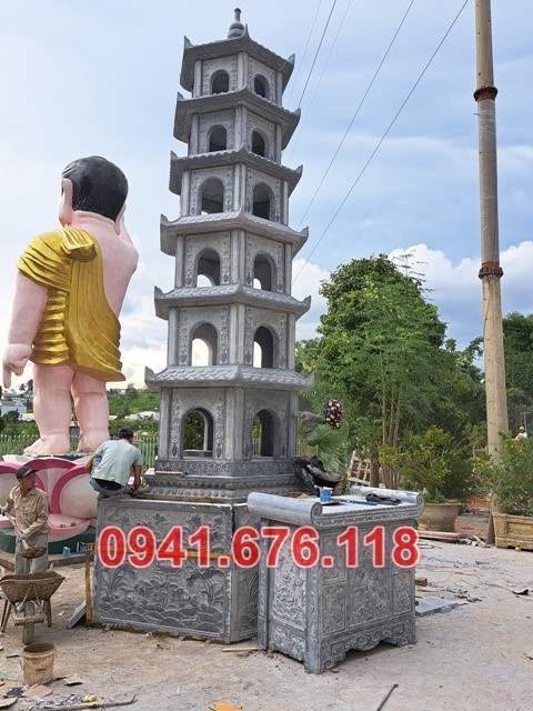4567 Mẫu tháp đá tro cốt đẹp bán bến tre tháp sư
