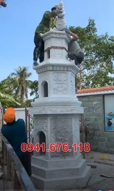 4567 Mẫu tháp đá tro cốt đẹp bán bến tre tháp sư