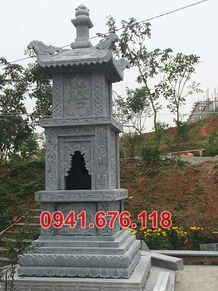 9874 Mẫu tháp tro cốt đá đẹp bán an giang song thân ba má