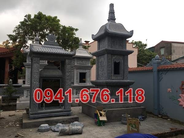 9874 Mẫu tháp tro cốt đá đẹp bán an giang song thân ba má