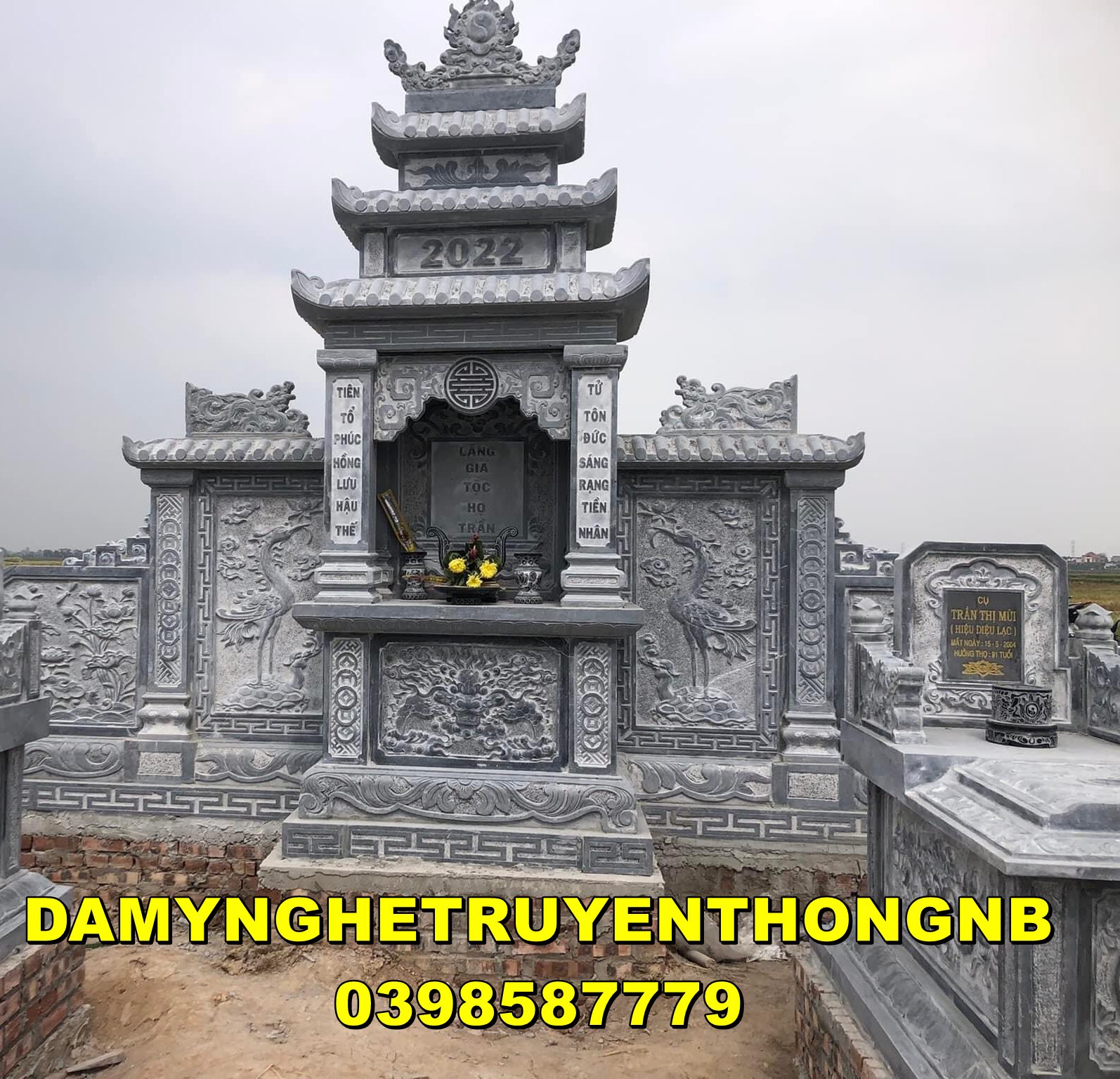 lăng thờ vđá tự nhiên lắp đặt tại ninh bình