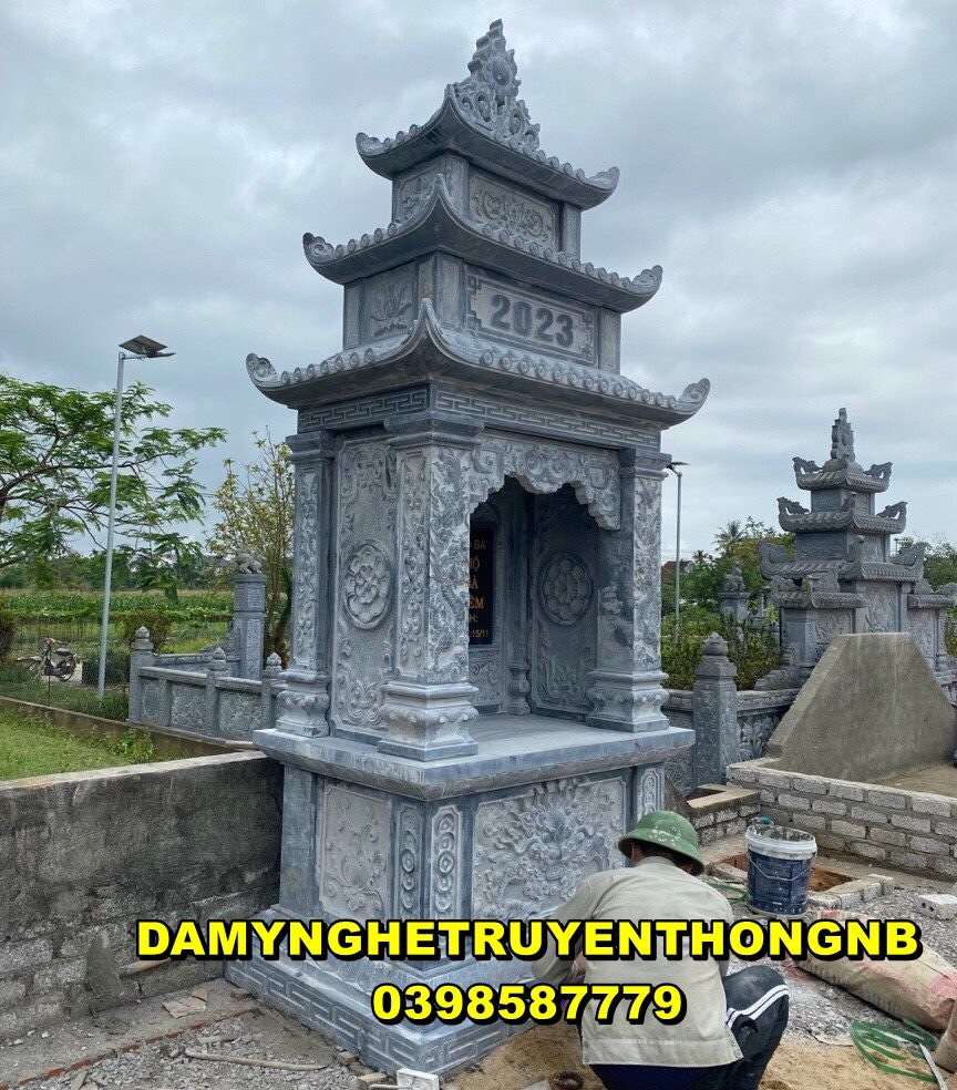 lăng thờ vđá tự nhiên lắp đặt tại ninh bình