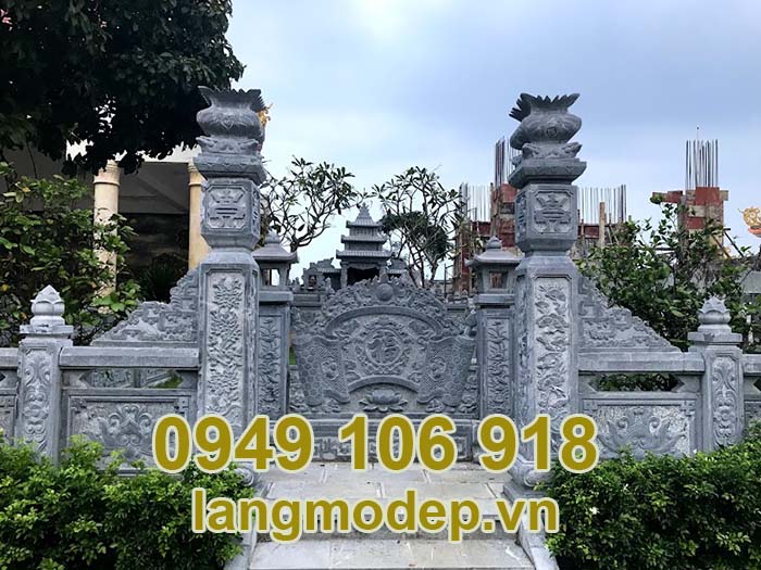 Cổng đá khu lăng mộ đá thiết kế theo phong thuỷ
